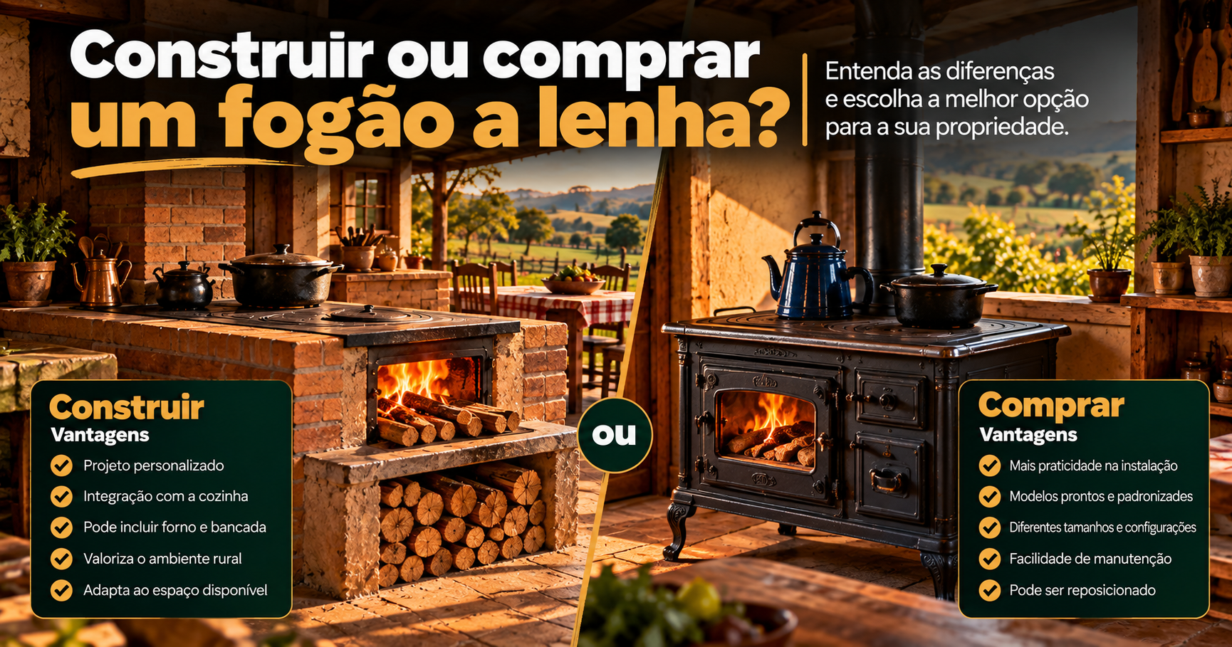 Fogão a lenha é Cultura Agro
