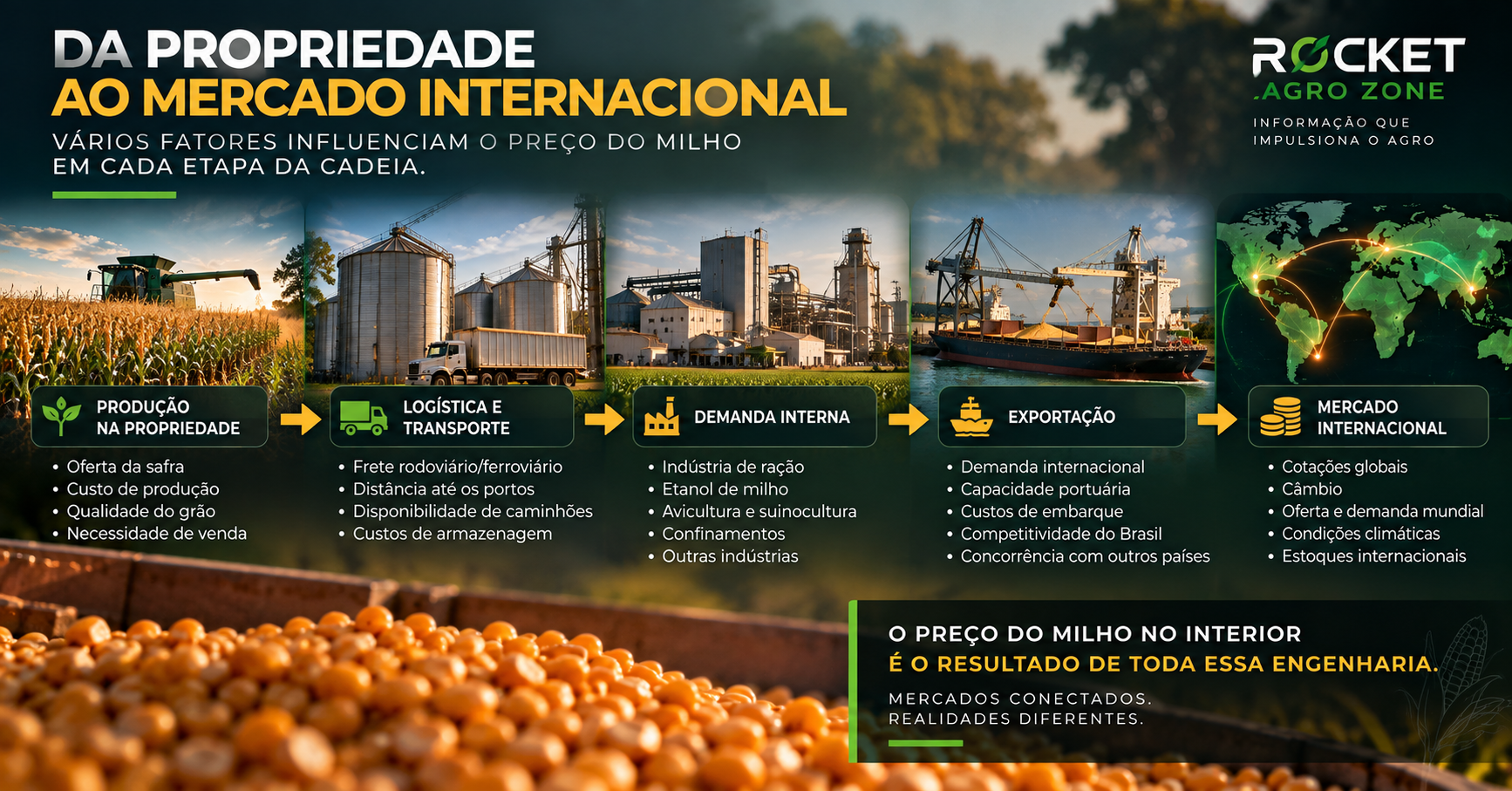 Milho no Interior ou Mercado Externo: O Que Pode Mudar na Formação do Preço?