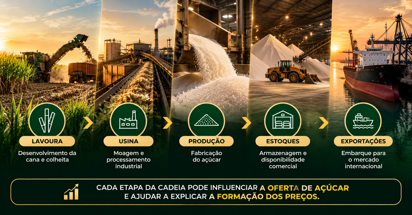 Safra de Cana e Preço do Açúcar: Como Uma Coisa Se Conecta à Outra?