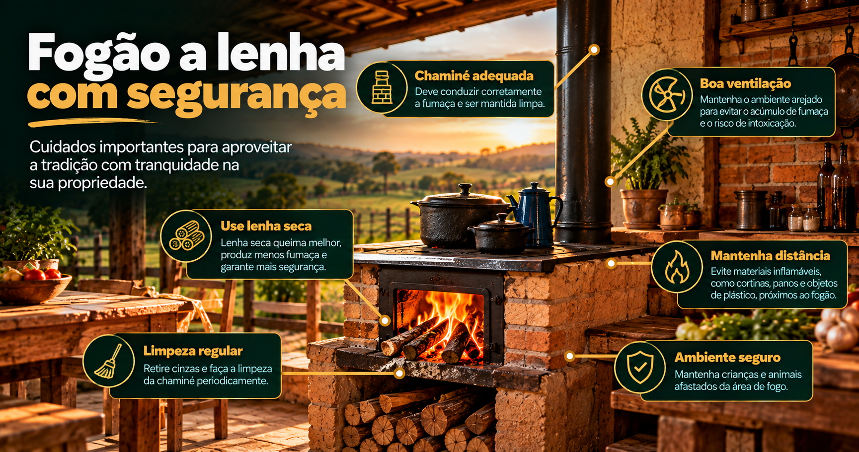 Fogão a lenha é Cultura Agro