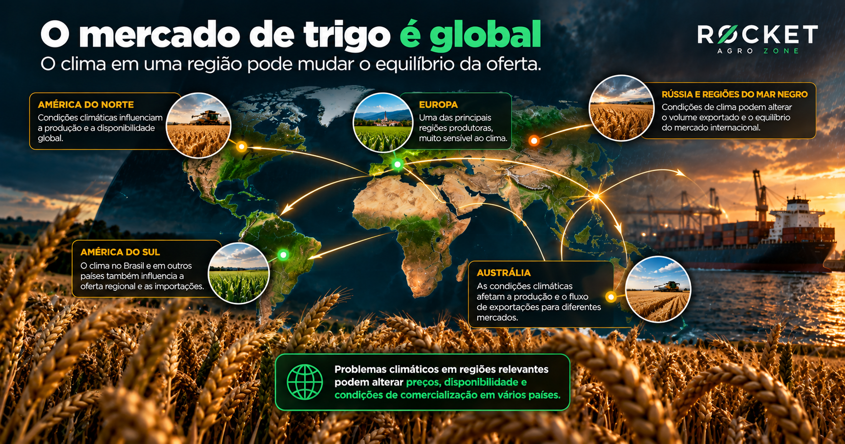 Clima na Safra de Trigo: Quando o Tempo Começa a Virar uma Variável de Mercado