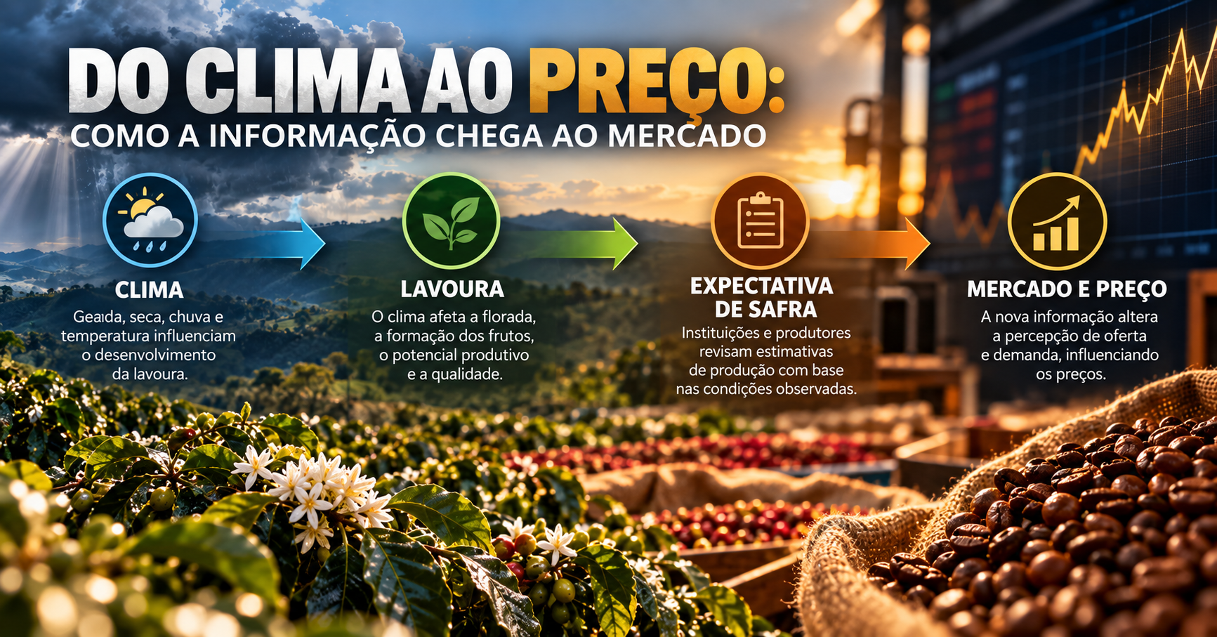 Geada, Chuva e Seca: Como o Clima Pode Mexer com o Mercado do Café