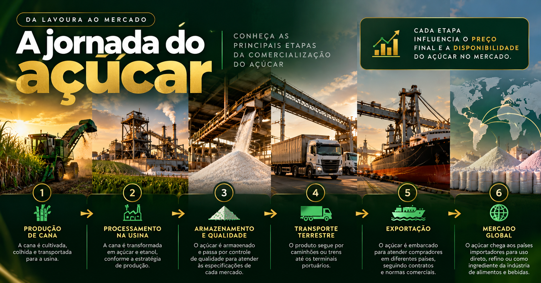 Comercialização do Açúcar: Guia Completo para Entender Mercado, Preços e Oferta