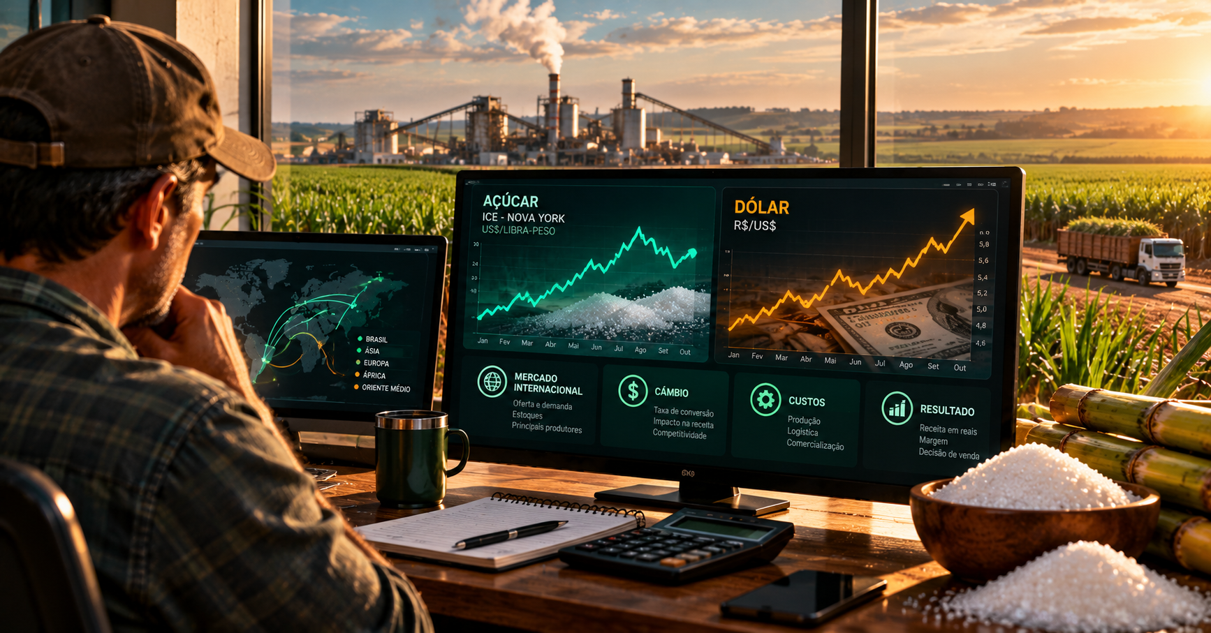 O Dólar Tem Mesmo Tanto Peso no Preço do Açúcar?