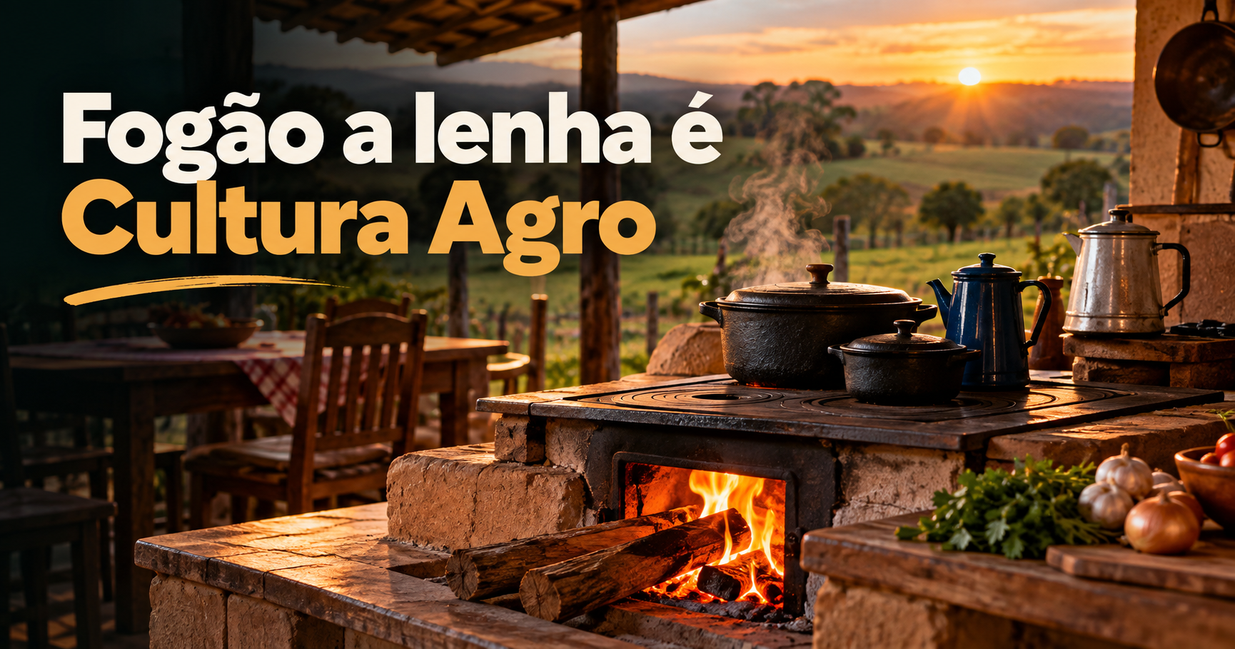 Fogão a lenha é Cultura Agro