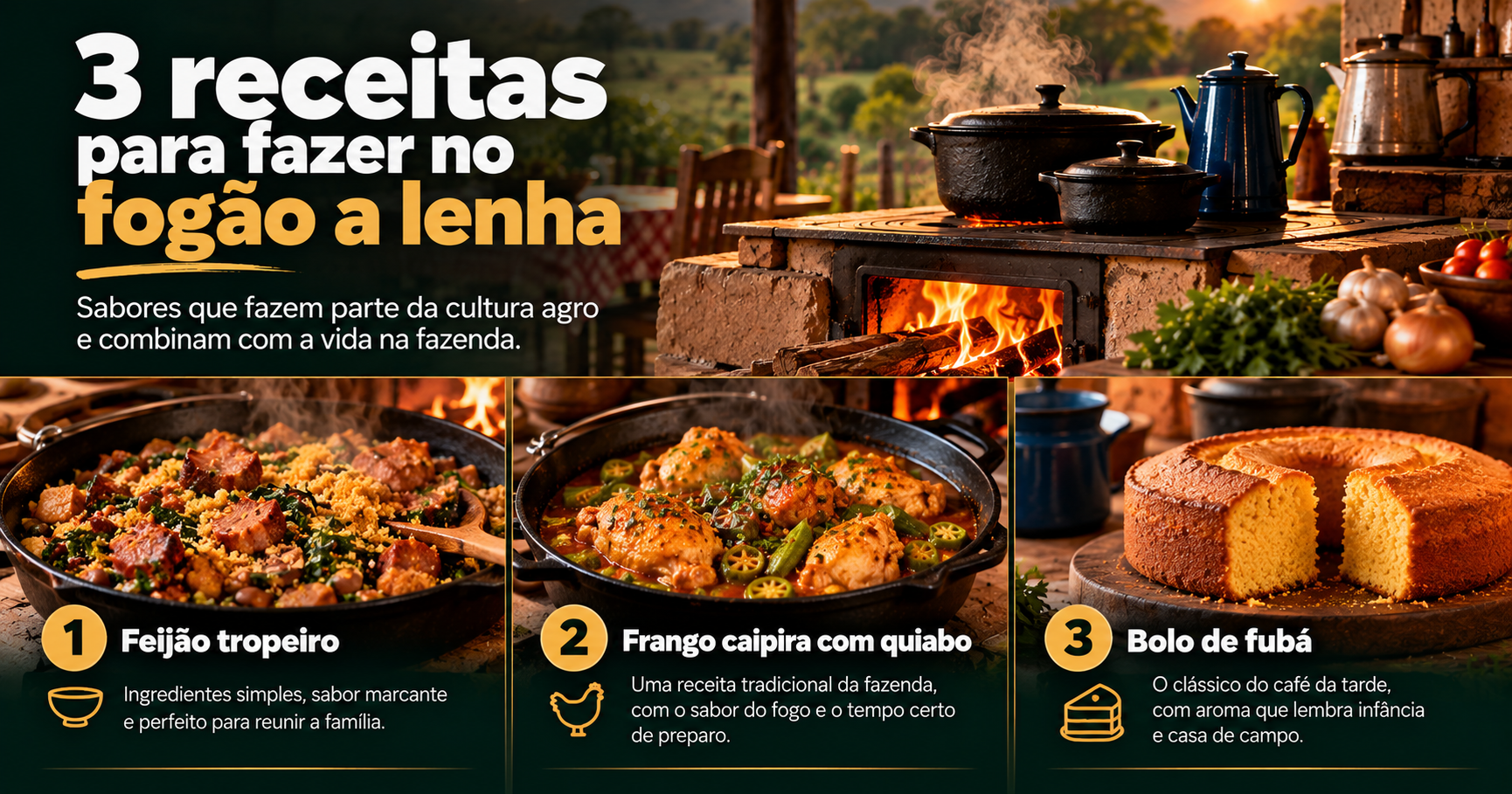 Fogão a lenha é Cultura Agro