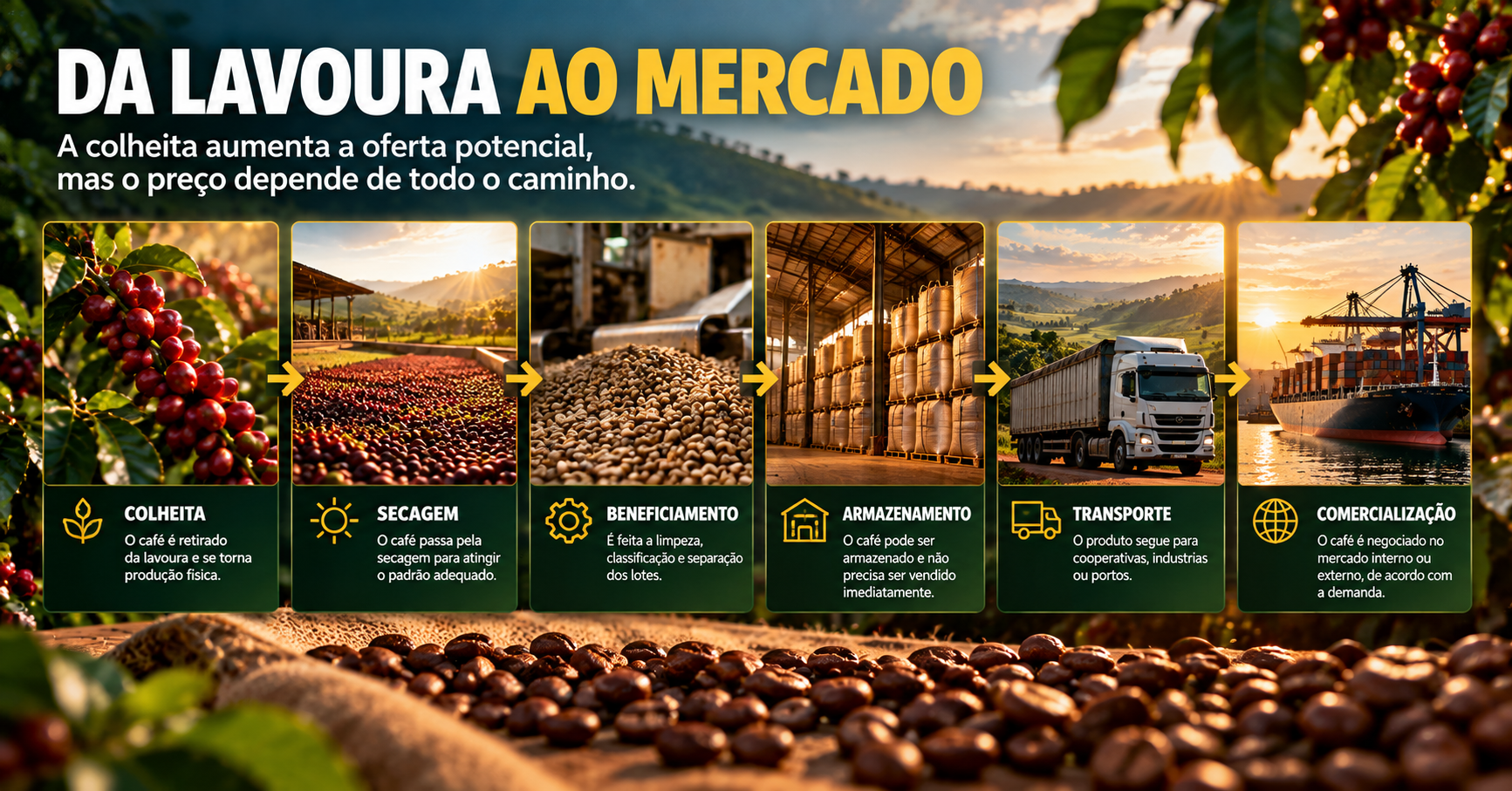 Colheita do Café e Pressão de Oferta: O Que Pode Acontecer com os Preços?