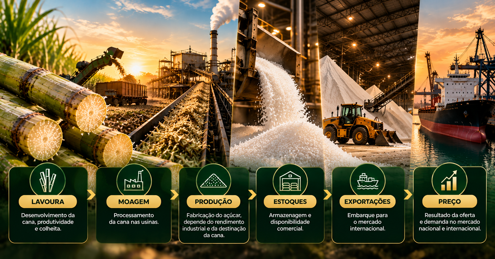 Safra de Cana e Preço do Açúcar: Como Uma Coisa Se Conecta à Outra?