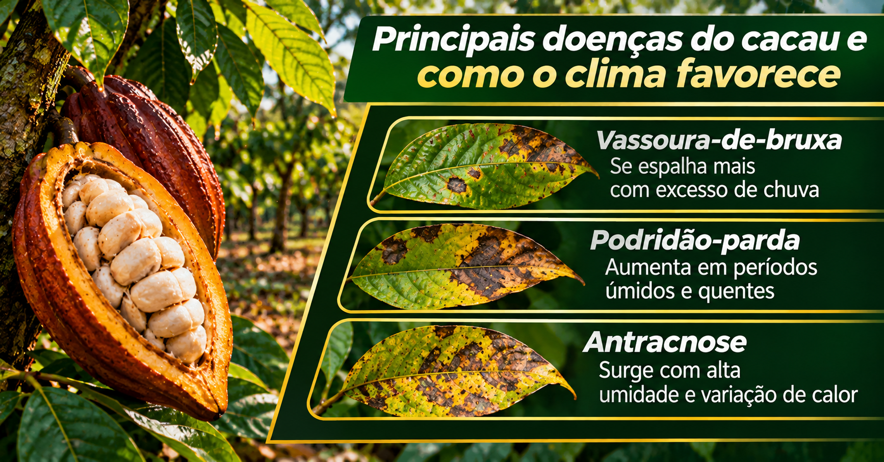 Clima e Cacau: Como Chuva, Seca e Doenças Podem Alterar o Mercado