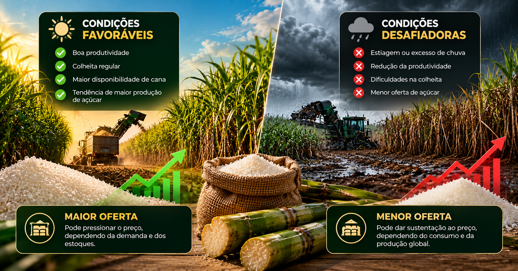 Safra de Cana e Preço do Açúcar: Como Uma Coisa Se Conecta à Outra?