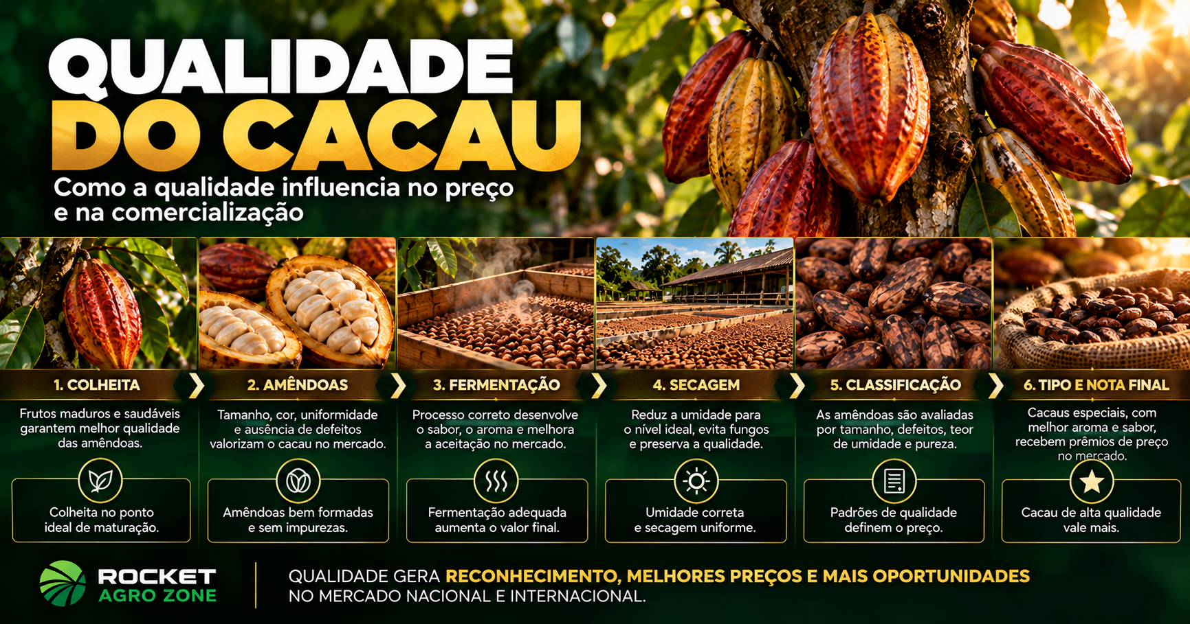 Comercialização do Cacau: Guia Completo para Entender Preços, Mercado e Venda