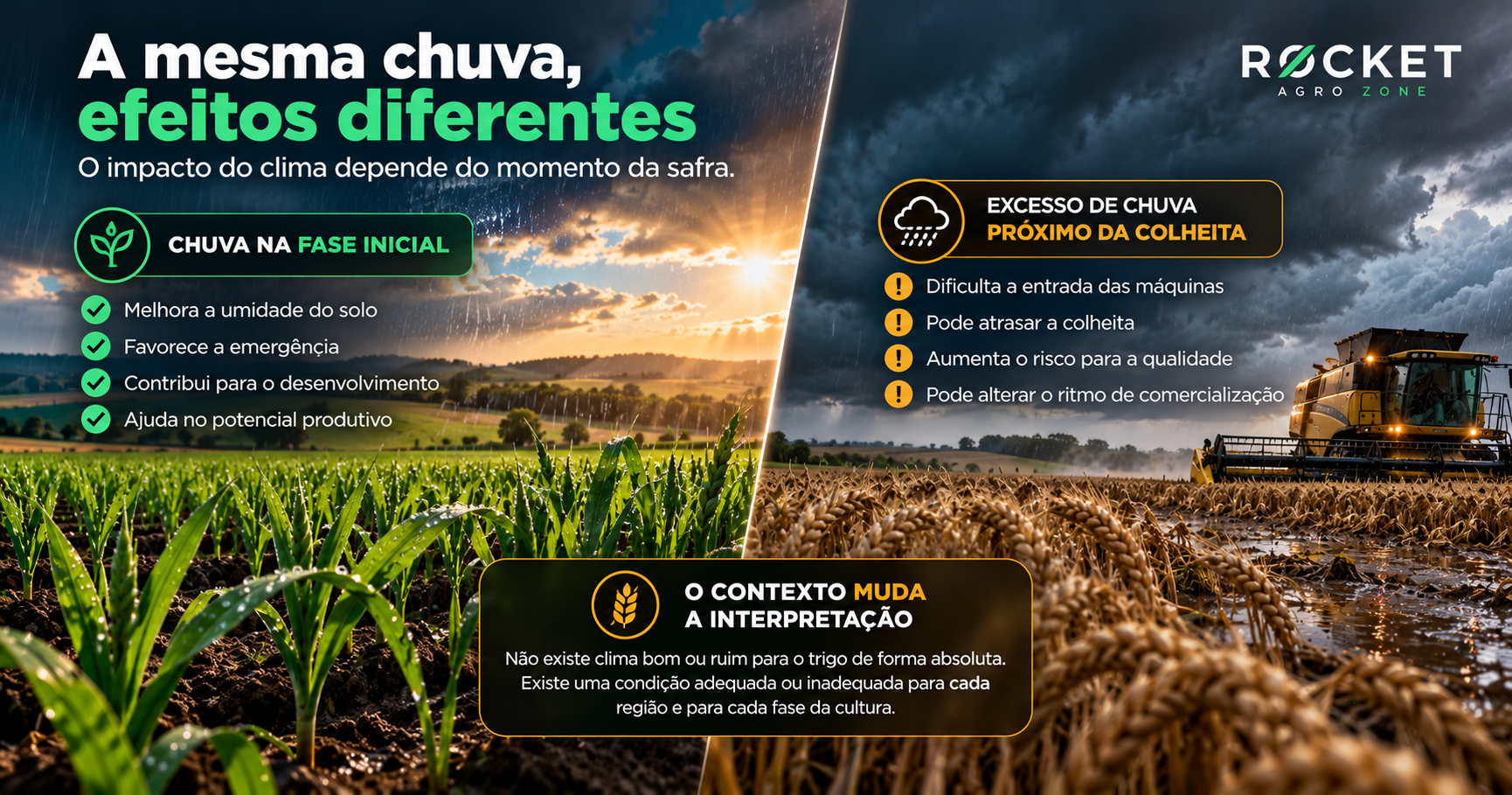 Clima na Safra de Trigo: Quando o Tempo Começa a Virar uma Variável de Mercado