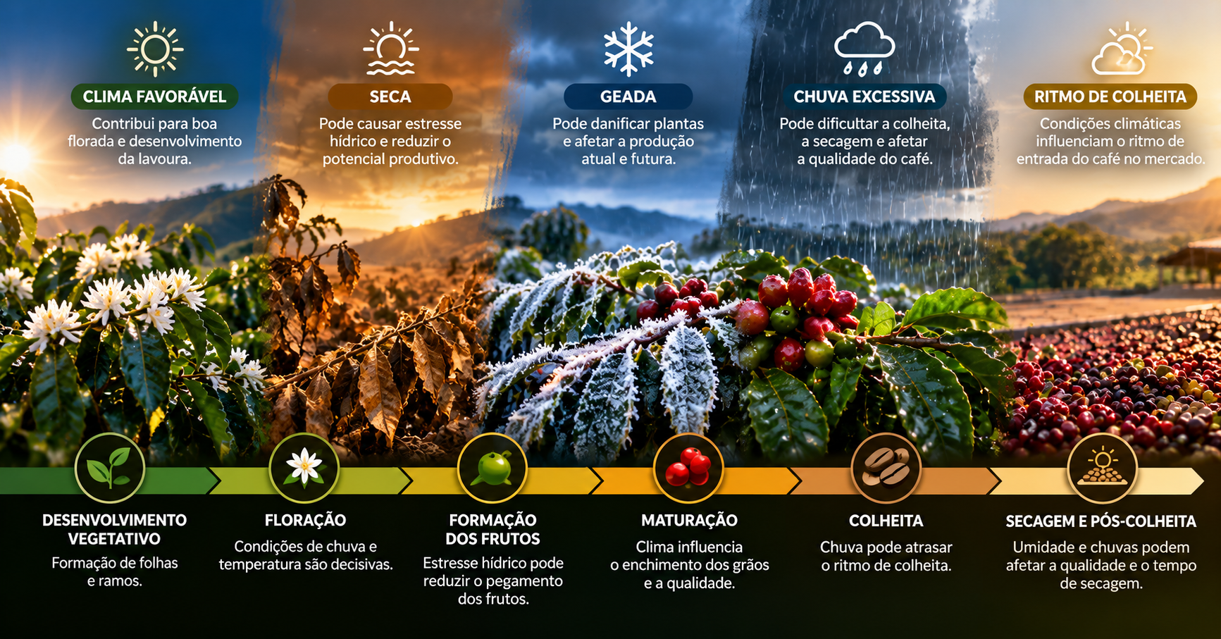 Geada, Chuva e Seca: Como o Clima Pode Mexer com o Mercado do Café