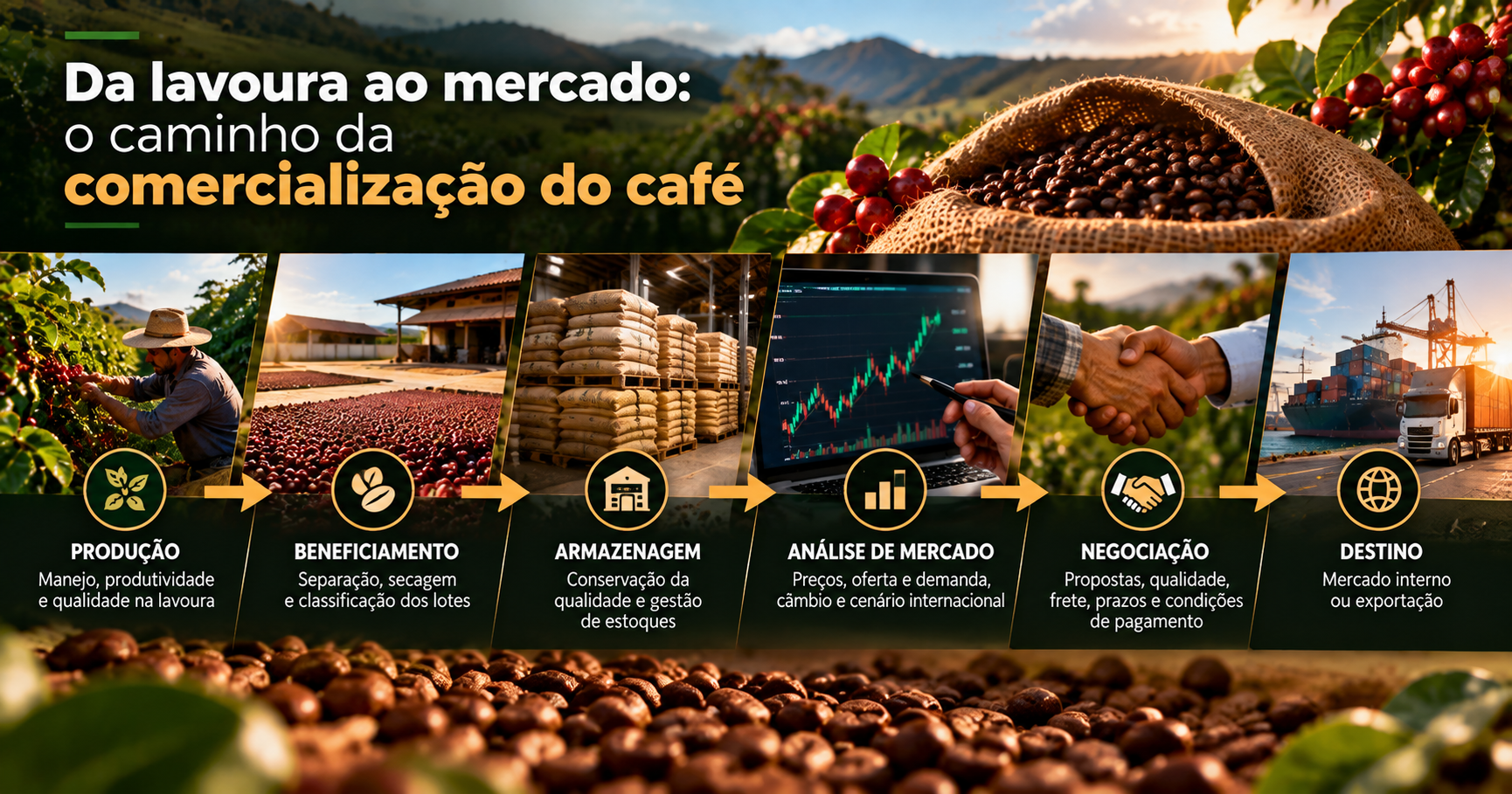 Comercialização do Café: Guia Completo para Entender Preços, Mercado e Decisões de Venda