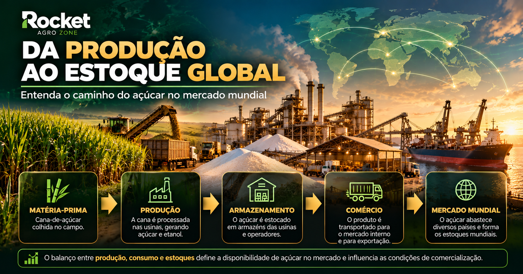 Estoques Mundiais de Açúcar: O Que Eles Contam Sobre o Mercado?