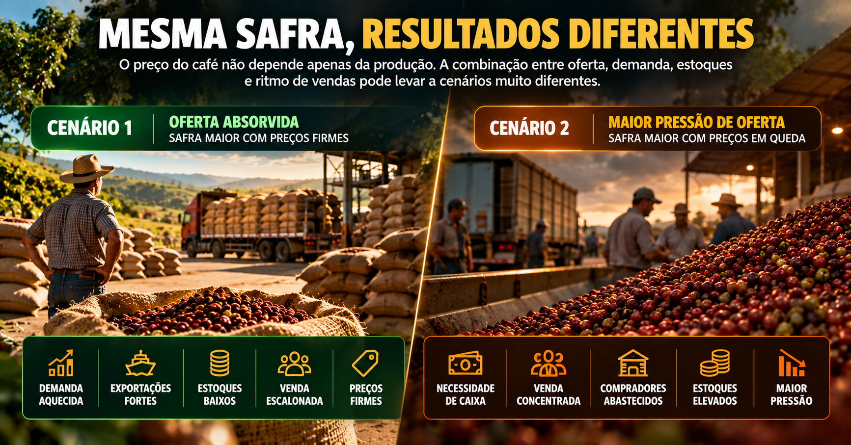 Colheita do Café e Pressão de Oferta: O Que Pode Acontecer com os Preços?