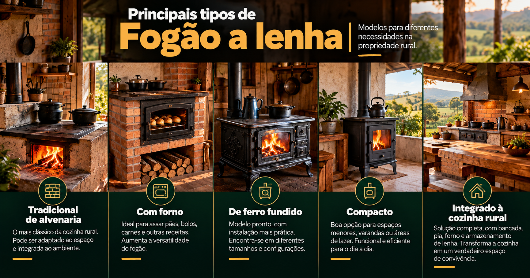 Fogão a lenha é Cultura Agro
