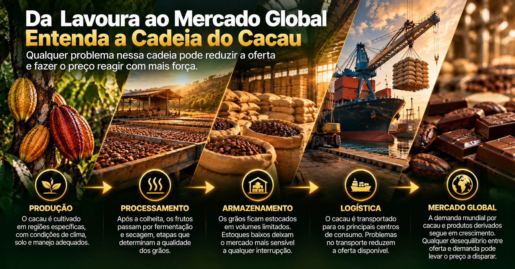 Por Que o Preço do Cacau Pode Disparar Quando a Oferta Mundial Aperta?